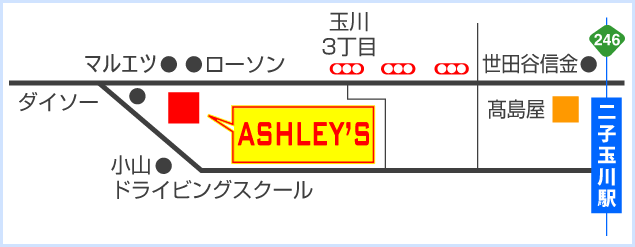 Map to ASHLEY'S School